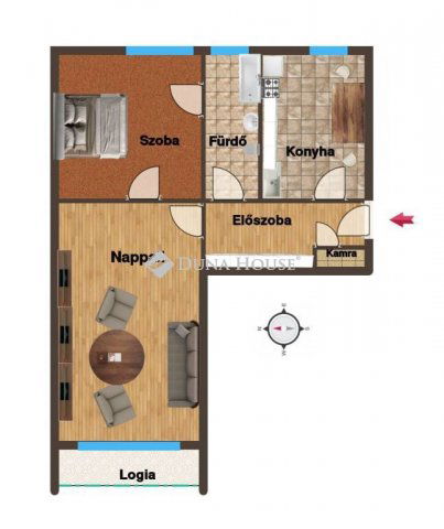 Eladó téglalakás, Szombathelyen 42.5 M Ft, 2 szobás