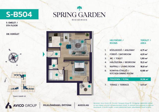 Eladó téglalakás, Budapesten, XIII. kerületben 92.49 M Ft