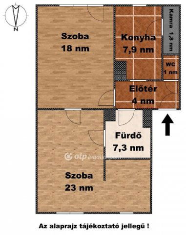 Eladó téglalakás, Szolnokon 35.9 M Ft, 2 szobás