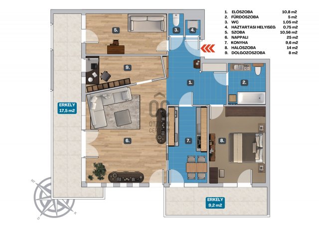 Eladó téglalakás, Budapesten, XI. kerületben 195 M Ft, 4 szobás