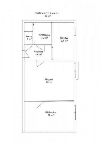 Eladó téglalakás, Nyíregyházán 39.5 M Ft, 2 szobás