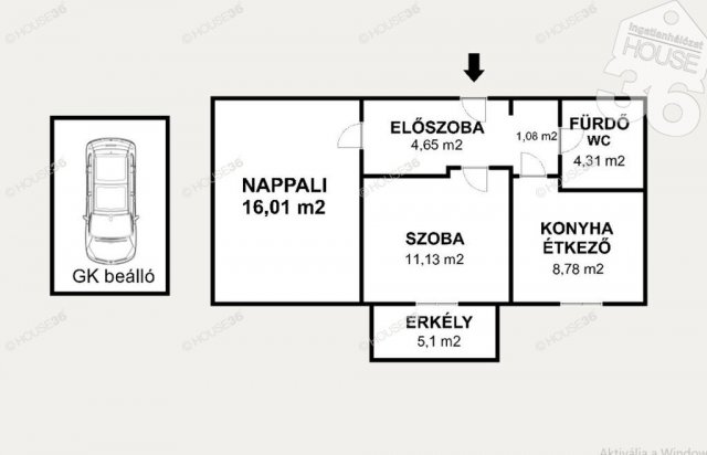 Eladó panellakás, Kecskeméten 54.9 M Ft, 2 szobás