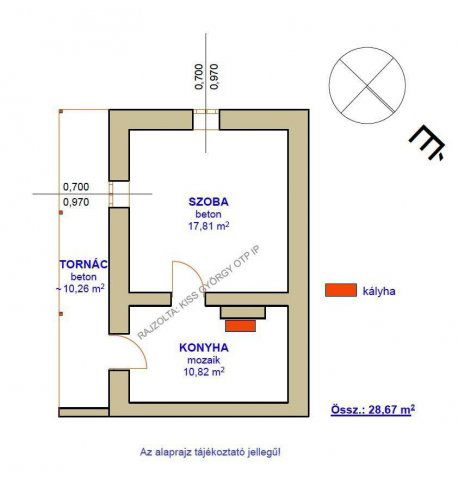 Eladó családi ház, Tiszafüreden 11.5 M Ft, 1 szobás