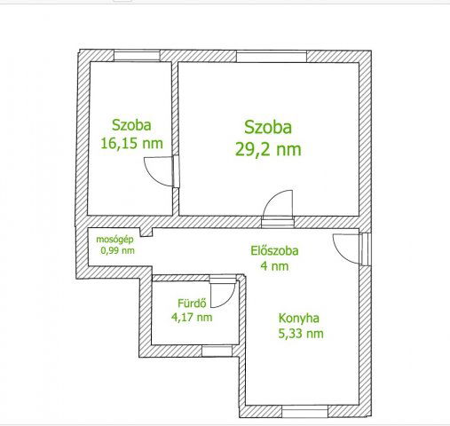 Eladó téglalakás, Budakalászon, Budai úton 78 M Ft, 2 szobás
