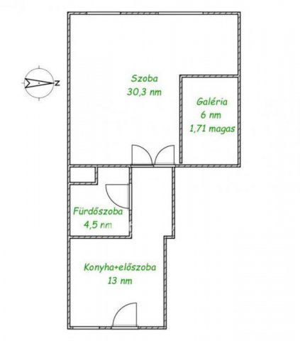 Eladó téglalakás, Budapesten, V. kerületben 86.9 M Ft, 1 szobás