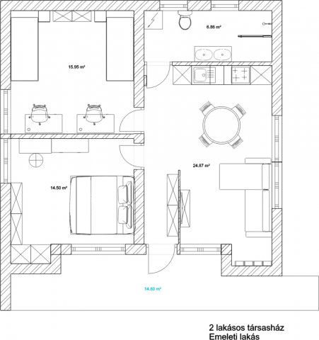 Eladó téglalakás, Veresegyházon 69.99 M Ft, 2 szobás