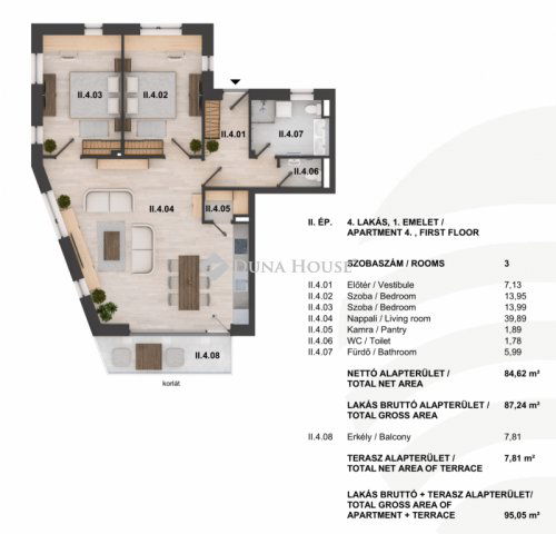 Eladó téglalakás, Balatonfüreden, Jókai Mór utcában 146.5 M Ft