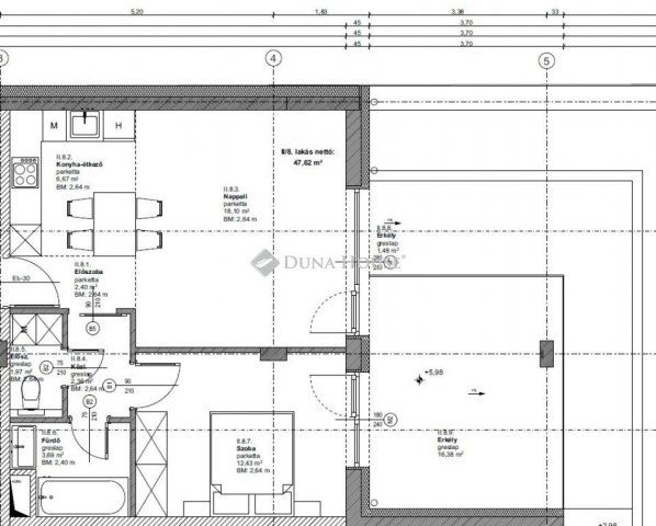 Eladó téglalakás, Budapesten, XIX. kerületben 76.9 M Ft