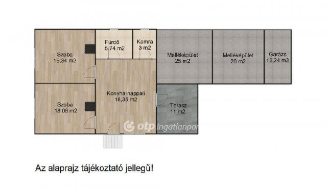 Eladó családi ház, Nyírbogdányon 44.9 M Ft, 2 szobás