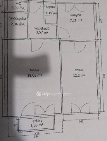 Eladó téglalakás, Nyíregyházán 33.7 M Ft, 2 szobás