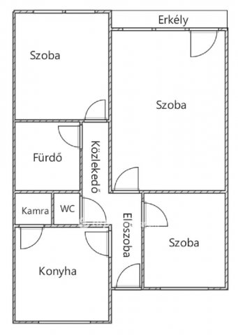 Eladó téglalakás, Csongrádon 45 M Ft, 1+2 szobás