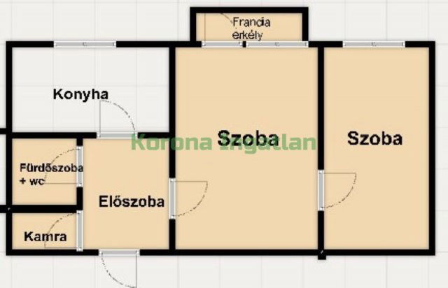 Eladó téglalakás, Nyíregyházán 39.3 M Ft, 2 szobás