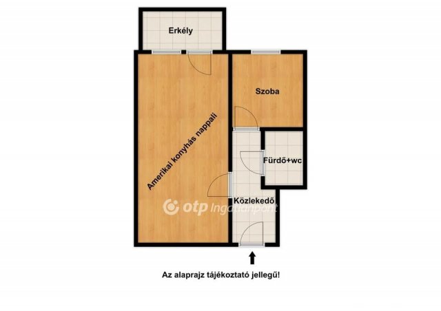 Eladó téglalakás, Balmazújvárosban 44.49 M Ft, 1+1 szobás