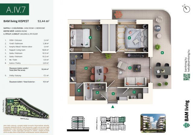 Eladó téglalakás, Budapesten, XIX. kerületben, Iparos utcában