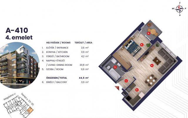 Eladó téglalakás, Budapesten, VIII. kerületben 69.99 M Ft