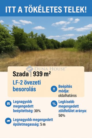 Eladó telek, Szadán 44 M Ft / költözzbe.hu
