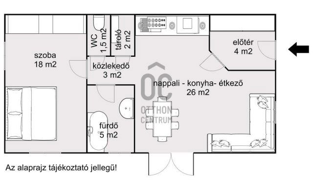 Eladó téglalakás, Budapesten, XX. kerületben 63 M Ft, 2 szobás