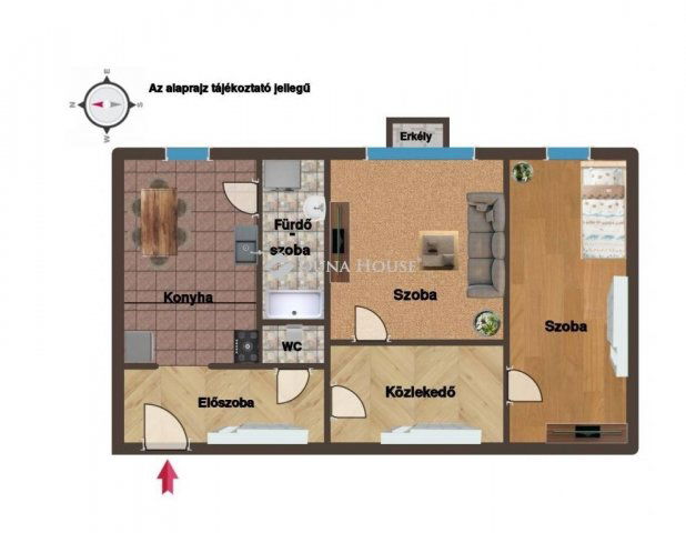Eladó téglalakás, Nyergesújfaluban 35.5 M Ft, 2 szobás