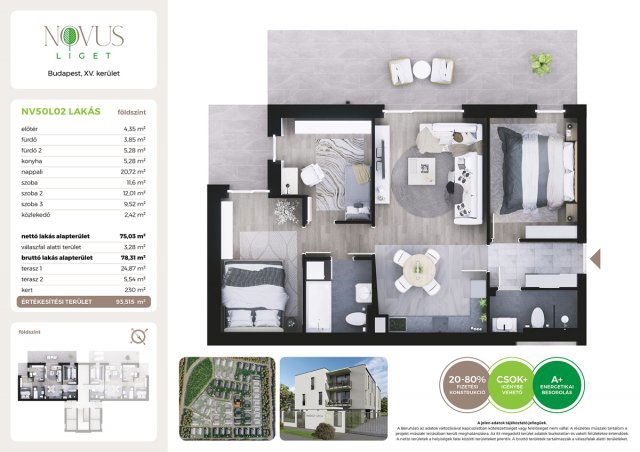 Eladó téglalakás, Budapesten, XV. kerületben, Kékszilva utcában