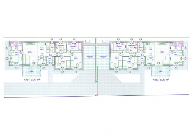 Eladó ikerház, Nyírpazonyon 76 M Ft, 2+2 szobás