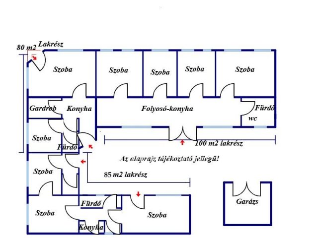 Eladó családi ház, Jánoshalmán 39.9 M Ft, 9 szobás