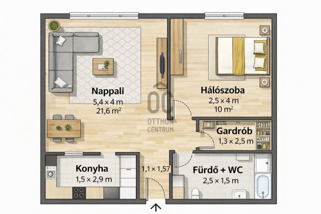 Eladó panellakás, Budapesten, XIV. kerületben 62.9 M Ft, 2 szobás