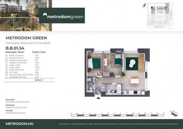 Eladó téglalakás, Budapesten, IX. kerületben, Vaskapu utcában