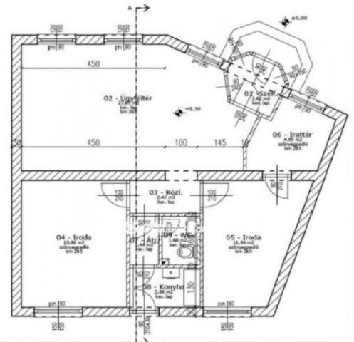 Eladó iroda, Tiszafüreden 54.9 M Ft, 2+2 szobás