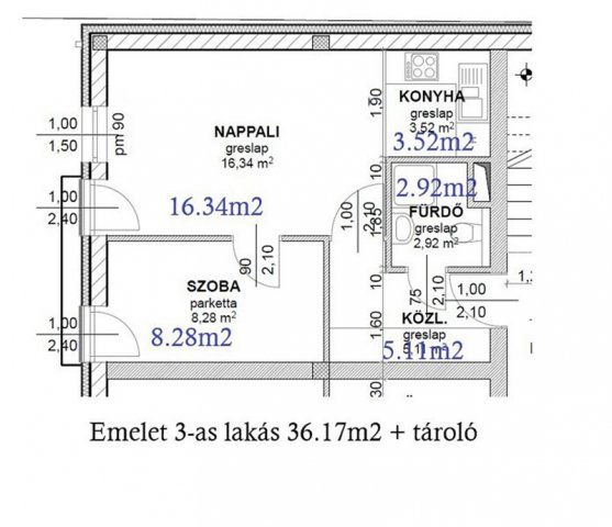 Eladó téglalakás, Érden 46.99 M Ft, 2 szobás