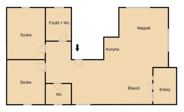 Eladó téglalakás, Pécsett 84.9 M Ft, 3 szobás