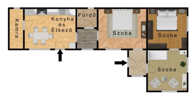 Eladó családi ház, Hangácson 13.9 M Ft, 2 szobás