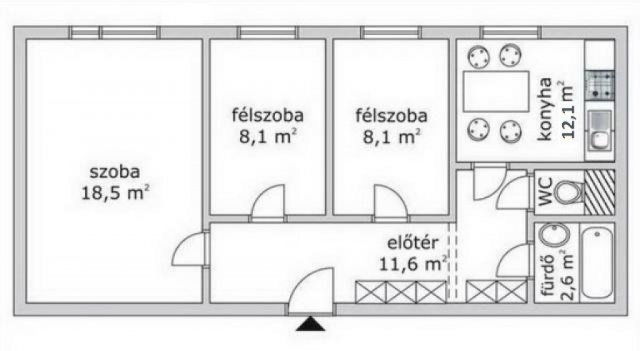 Kiadó téglalakás, albérlet, XIX. kerületben, Kisfaludy utcában