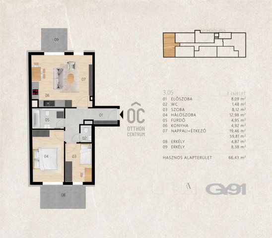 Eladó téglalakás, Budapesten, XIII. kerületben 99 M Ft, 3 szobás