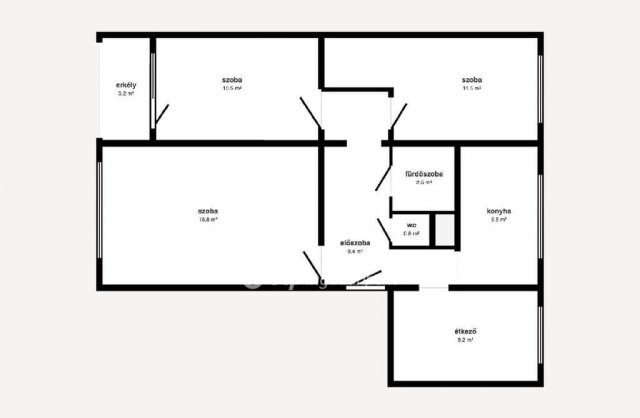 Eladó panellakás, Nyíregyházán 73.5 M Ft, 2+2 szobás