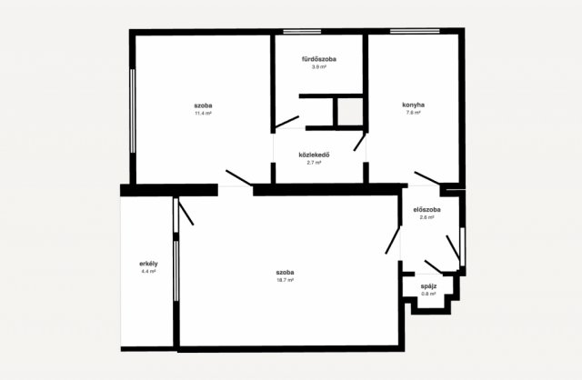Eladó téglalakás, Kazincbarcikán 21.9 M Ft, 2 szobás
