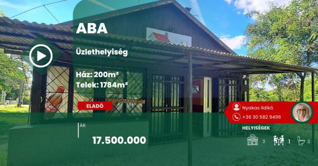 Eladó családi ház, Abában 17.5 M Ft, 4 szobás