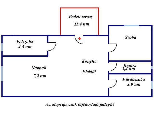 Eladó családi ház, Tiszakürtön 26.5 M Ft, 2+1 szobás