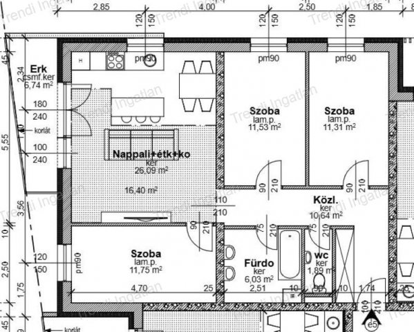 Eladó téglalakás, Győrött 79.49 M Ft, 4 szobás