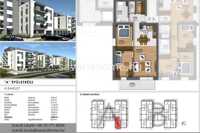 Eladó téglalakás, Szombathelyen 65.9 M Ft, 3 szobás