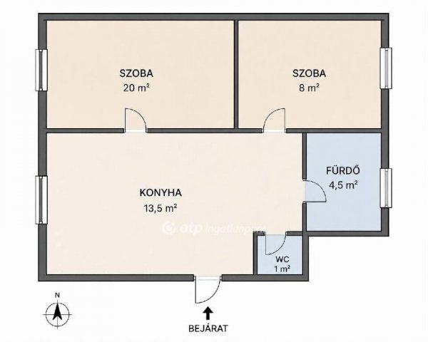 Eladó panellakás, Csornán 37.8 M Ft, 2 szobás