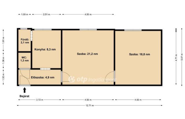 Eladó téglalakás, Budapesten, X. kerületben 58 M Ft, 2 szobás