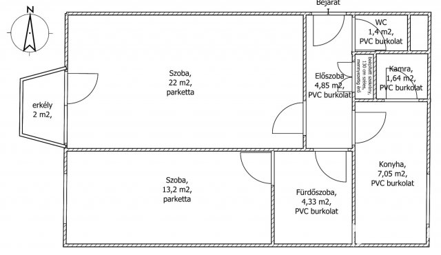 Eladó panellakás, Salgótarjánban 16.49 M Ft, 2 szobás