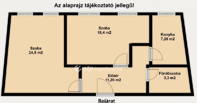Eladó téglalakás, Győrött 82.5 M Ft, 2 szobás