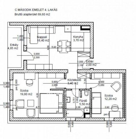 Eladó téglalakás, Bicskén 78 M Ft, 3 szobás