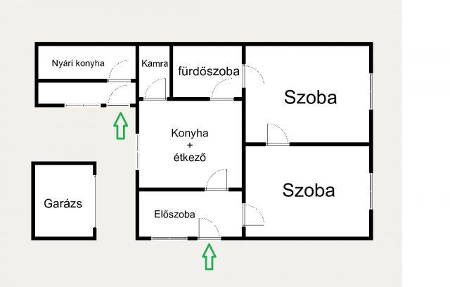 Eladó családi ház, Ballószögön 44.9 M Ft, 2 szobás