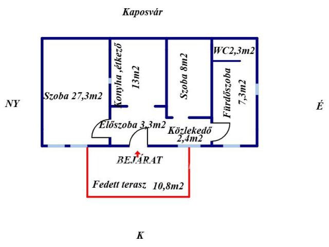 Eladó sorház, Kaposváron 33.8 M Ft, 1+1 szobás