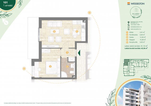 Eladó téglalakás, Budapesten, XIV. kerületben, Bosnyák utcában