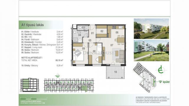 Eladó téglalakás, Debrecenben 86.688 M Ft, 3 szobás