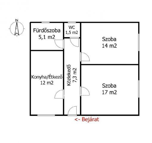 Eladó családi ház, Székelyen 7.5 M Ft, 2 szobás