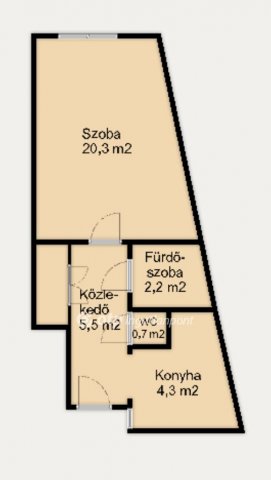 Eladó téglalakás, Budapesten, VII. kerületben 59 M Ft, 1 szobás